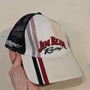 Jim Beam Racing Bobby Gordon Motorsports Mesh Trucker Hat Red White Black DadCap